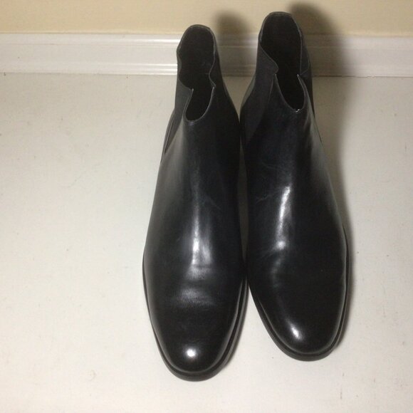 Aldo Black Leather Ankle Boot New Size 12 M - Picture 6 of 15